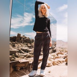 FROCHICKIE HIGH RISE PANT - BLACK PLUM NWT